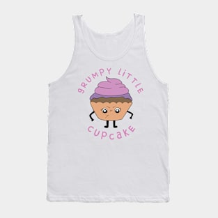 Grumpy Little Cupcake - Cute Cupcake Design - Pink Version Tank Top